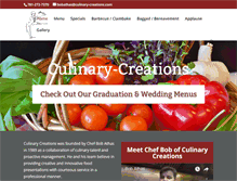 Tablet Screenshot of culinary-creations.com